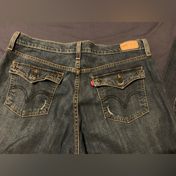 Levi’s 515 Low Boot Cut Denim Jeans Size 12 L/C Medium Wash Blue Bootcut - Picture 4 of 8